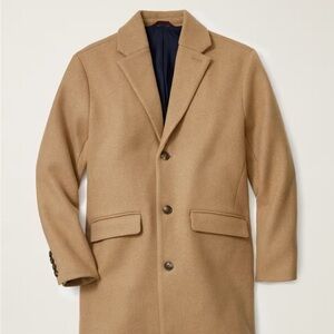 NWT Bonobos Italian Wool Topcoat in Camel (36R)